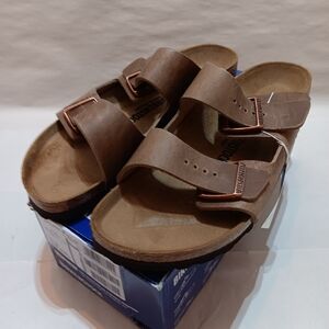 Birkenstock Arizona Tabacco Brown Sandal EU 43, US M 10 Narrow Fit, Regular Foot